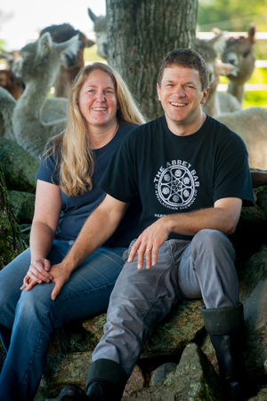 Jennifer and Ian Lutz, owners of Cas-Cad-Nac Farm